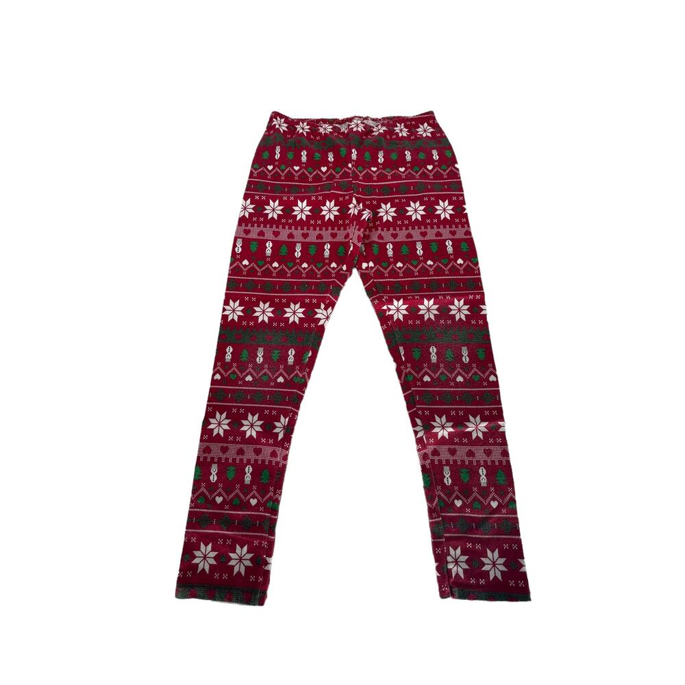 Holiday Time Girls Christmas Leggings Youth Size Medium 7-8
